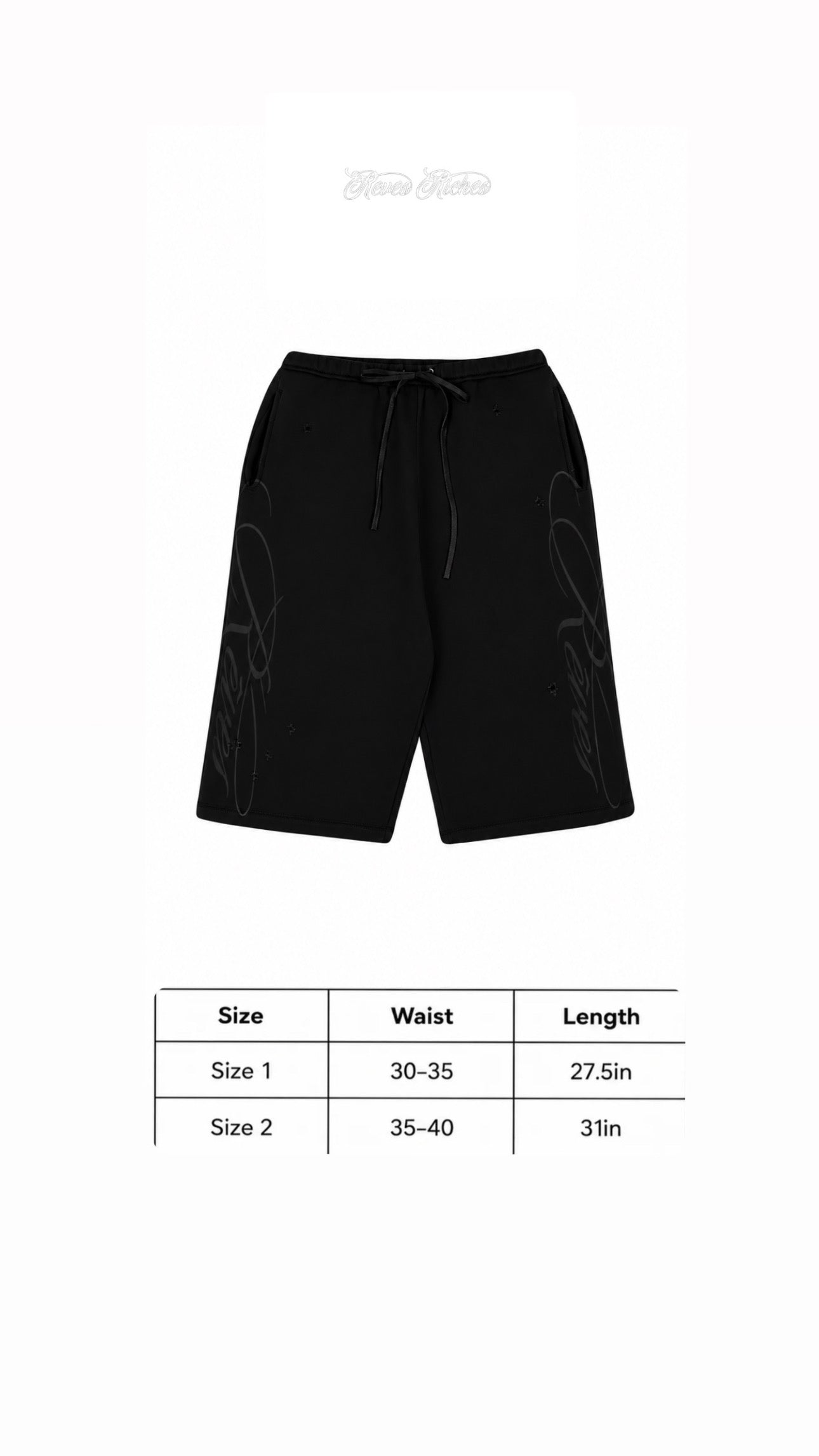 Cursive Shorts 3/4