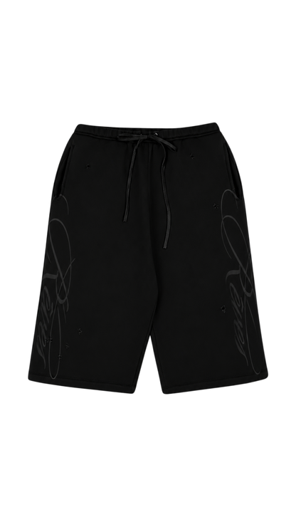 Cursive Shorts 3/4