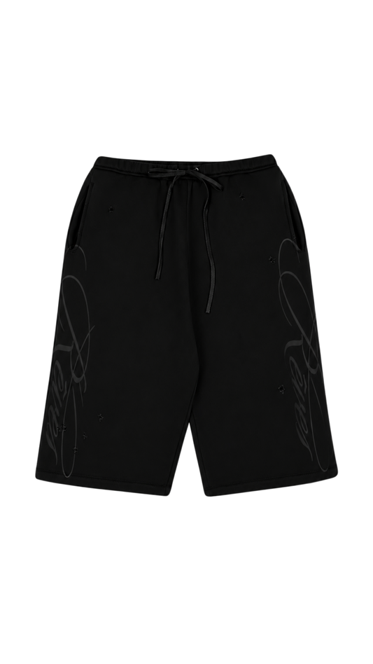Cursive Shorts 3/4